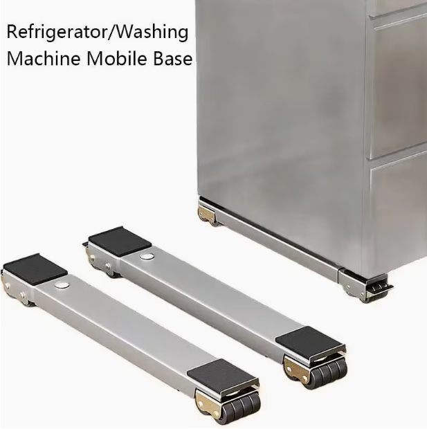 Adjustable Refrigerator & Washing Machine Heightening Base – 800 lbs Load Capacity, 24 Silent Locking Casters & Expandable Stand, for Moving Home Appliances & Furniture
