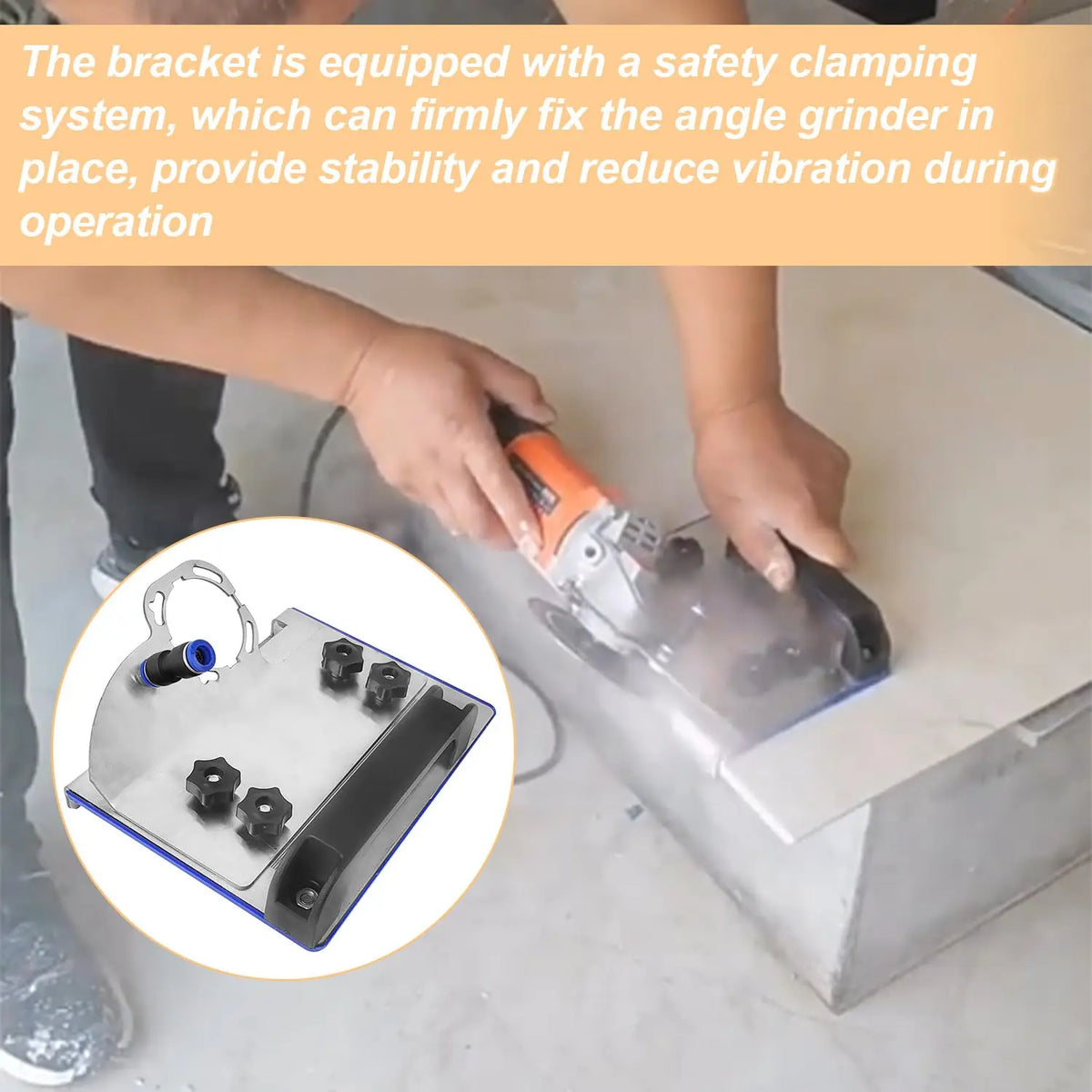 45-Degree Tile Chamfering Tool - Type 100 Angle Grinder Stand for Ceramic and Stone 45° Chamfer Cutting