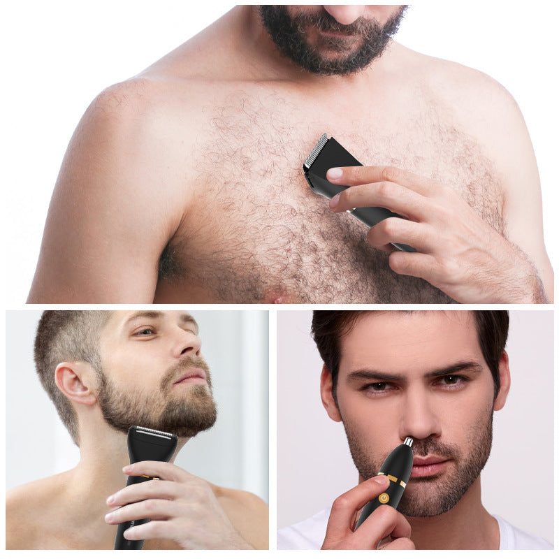 👕 Cash on Delivery ✈ Men's 3-In-1 Multifunctional Hair Trimmer - Hair Clipper, Private Area, Beard, Eyebrow, Nose Hair Trimmer - Type-C USB Charging - Father Boyfriend Gift - GLOBAL PICKSv