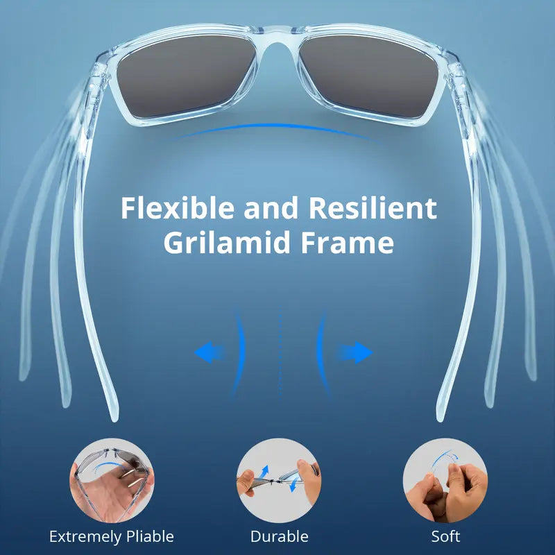 Polarized Sport Sunglasses - UV Protection for Fishing, Driving, Cycling and Running