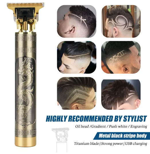 Professional Trimmer Hair Clippers – Cordless Barber Shaving Machine, USB Rechargeable Beard Trimmer & Beard Shaver – All-in-One Grooming Tool