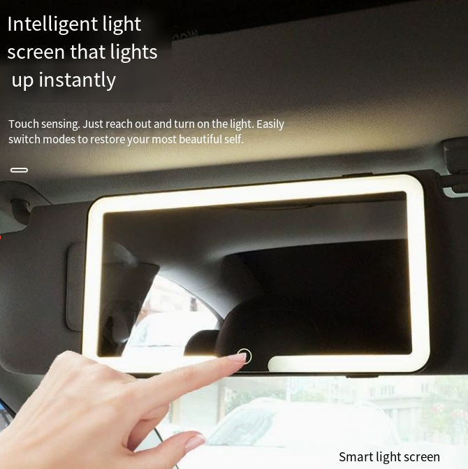 Cash on Delivery – LED Makeup Mirror Sun Visor – Portable High-Definition Clear-View Car Mirror, 1 Count Car Accessory for Easy Application