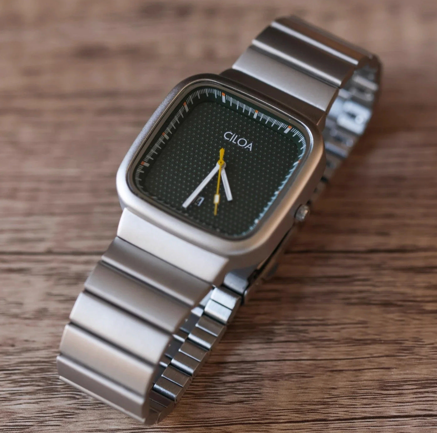 Men's Wormhole Concept Square Watch – Sports Style, Genuine Material, Unique Design
