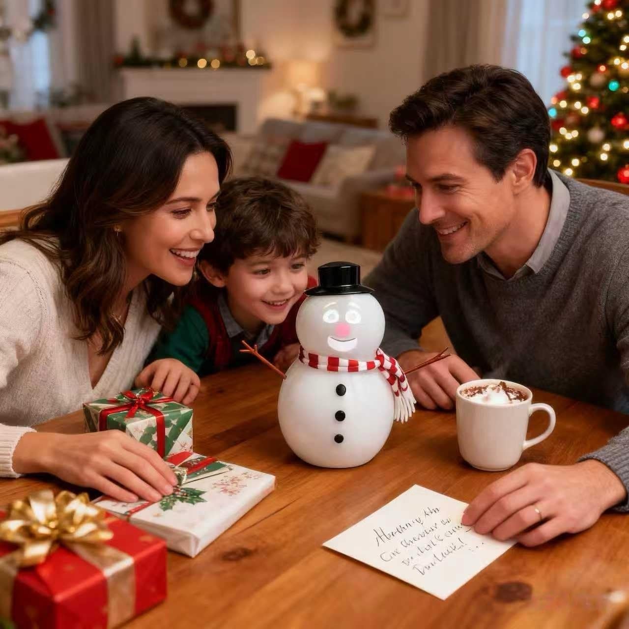 Talking Snowman Projector Lamp – Animated Blinking Eyes, Built-in Speaker, LED Dancing Lights, Plug'n Play