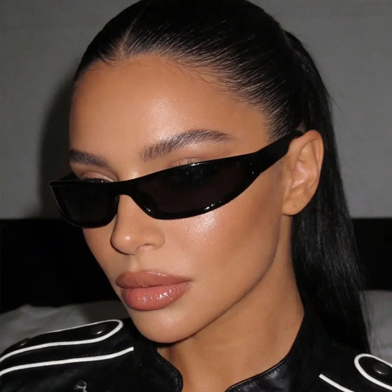 🔥 Clearance Sale, Buy 1 Get 3 FREE 🔥 – Vintage Sunglasses for Men & Women 2026 Luxury Punk Shield Wrap Sun Glasses with Classic Black Frame UV Protection for Everyday Wear
