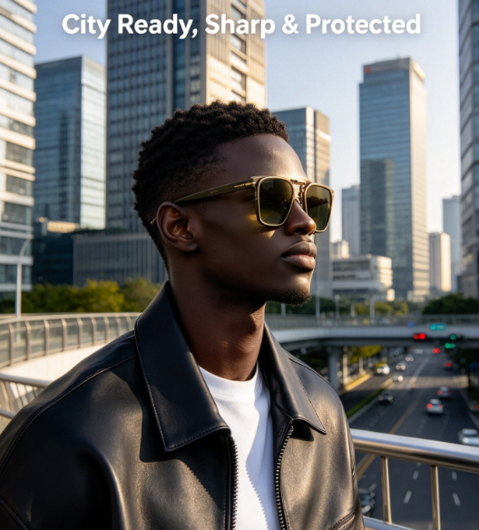 New Men's Fashion Commuter Sunglasses - UV Protection Minimalist Shades for Driving, Fishing and Travel