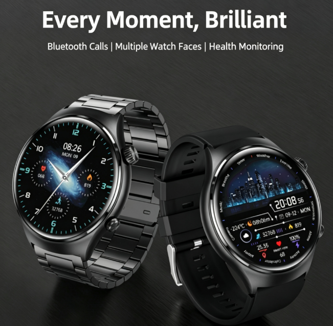 Top Smart Watch for Men - NFC Payment, Water Resistant, Sport Fitness Tracker with Full Touch Screen, Free Silicone Strap Included