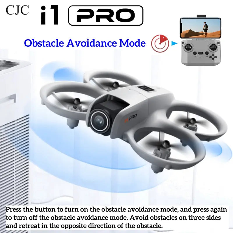 CJC i1 PRO Mini Drone Toy – 360° Aerial Stunts & Rolls, HD Dual Cameras, Obstacle Avoidance, 100m Range – Dual Batteries (20 Min Flight) – Suitable for Beginners Age 4+ – Remote Control Quadcopter