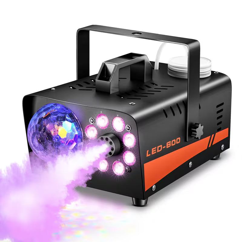 600W Fog Machine – 3000CFM, 13 LED Lights, Wireless Remote for Parties, Weddings & DJ Stages