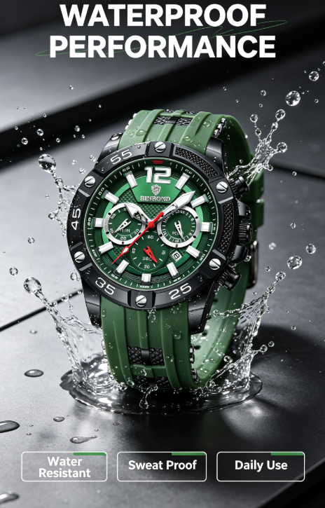 Men's Three-Eye Timing Function Watch - Trendy Practical Style for Street, Workwear and Light Busines