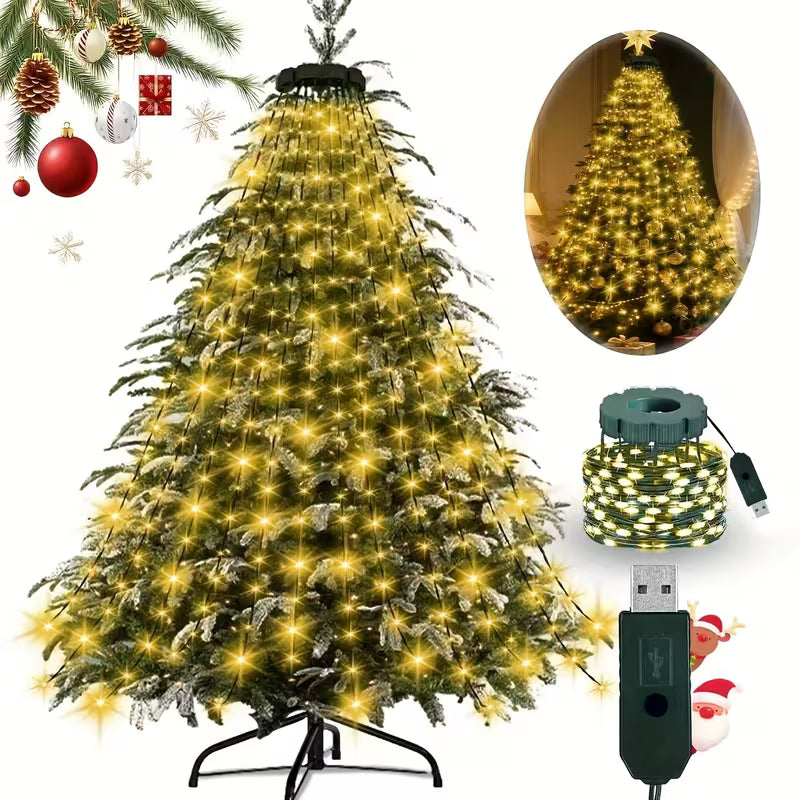 LED Fairy String Lights – 400/220 LEDs, 8 Modes, USB-Powered for Trees, Weddings & Parties