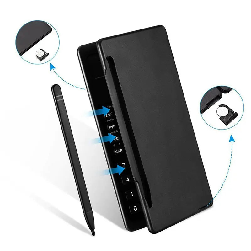 Foldable Scientific Calculator – 10-Digit Large Display, Erasable Writing Tablet & Mini Pen, Portable for Home, School, Office & Travel