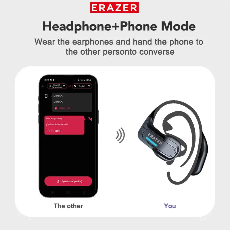 26new  X8 OWS Translation Wireless Bluetooth Earphones Support 135 Languages Real Time Bluetooth Translation Playing Music Phone Calls Headphones & Meeting Summary Earbuds
