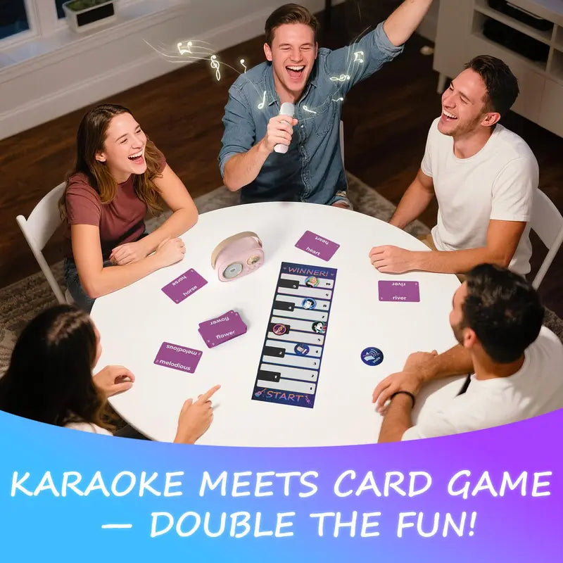 Mini Karaoke Machine Portable Bluetooth Speaker with Wireless Microphone 6 Sound Modes for Adults&Kids Birthday Home Farmily Friends Party Gifts for Girls Boys Friends Audio equipment *1  Microphone *2