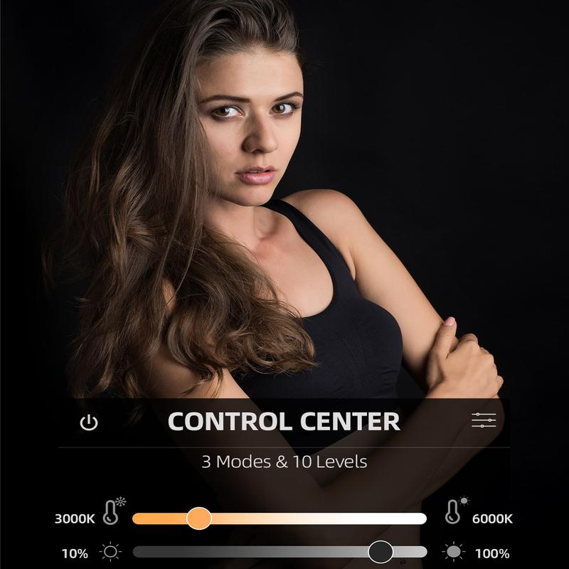 10.5" Ring Light with 69" Tripod Stand and Phone Holder Kit, Full-Screen Zoom Lighting for Video Recording, Makeup, Live Stream, Dimmable LED Selfie Ring Light Tripod for with Remote