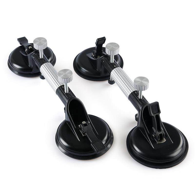 LOZLIN 2PCS Pro Countertop Alignment Clamps - Adjustable Vacuum Suction for Seamless Joints & Leveling on Granite Marble & Stone Slabs Heavy-Duty Installation Tools with 13cm Natural Rubber Cups