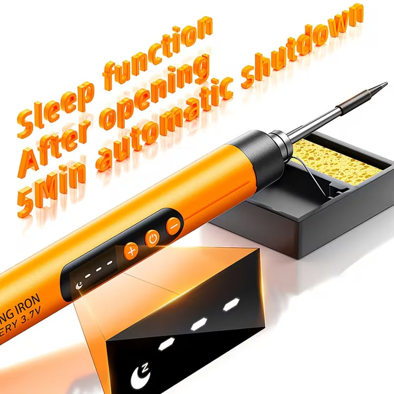 Digital Display USB Soldering Iron, 3s Fast Heating, Wireless Portable Soldering Tool Kit for Household Repair & DIY Projects