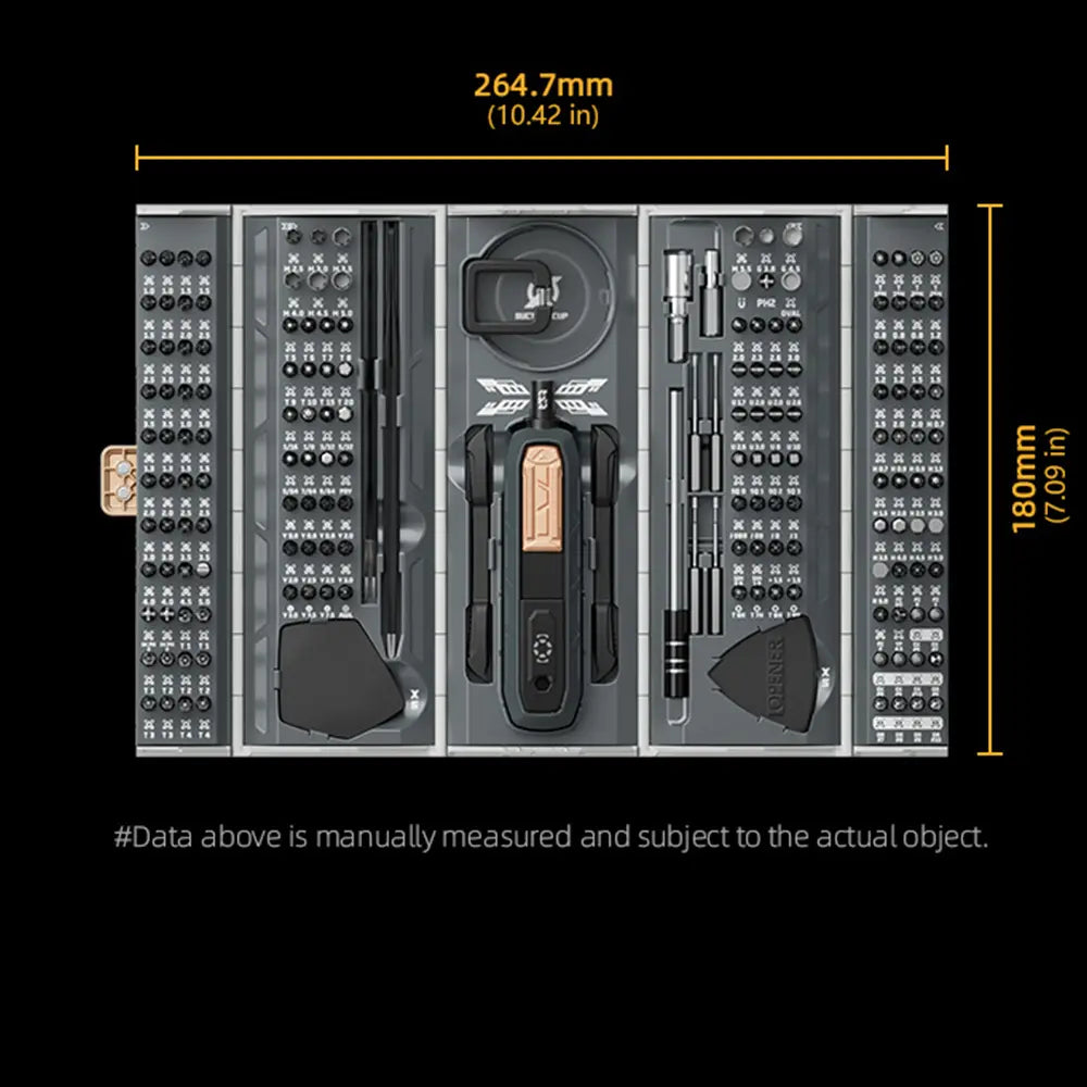 180-in-1 precision screwdriver set with 21 kinds of 160 magnetic drills for laptop repair, glasses, Xbox, manual DIY, etc screwdriver，springtok image 8