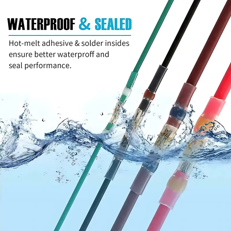 900-Piece Solder Seal Wire Connector Kit – Heat-Shrink Butt Connectors, Waterproof Electrical Terminals for Auto, Marine & DIY Wiring, No-Crimp Quick Fix, Ideal for Car, Boat & RV