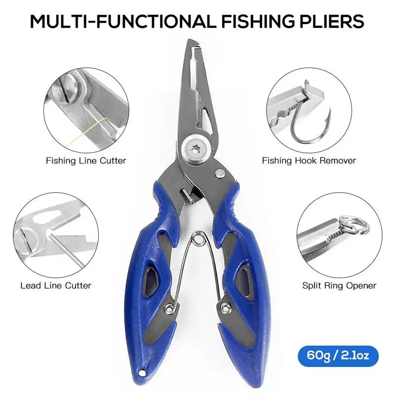 263-Piece Outdoor Fishing Accessories Set with Tackle Box - Includes Plier, Jig Hooks, Sinker Weights, Swivels, Snaps and Sinker Slides Kit