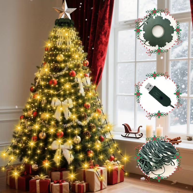 LED Fairy String Lights – 400/220 LEDs, 8 Modes, USB-Powered for Trees, Weddings & Parties