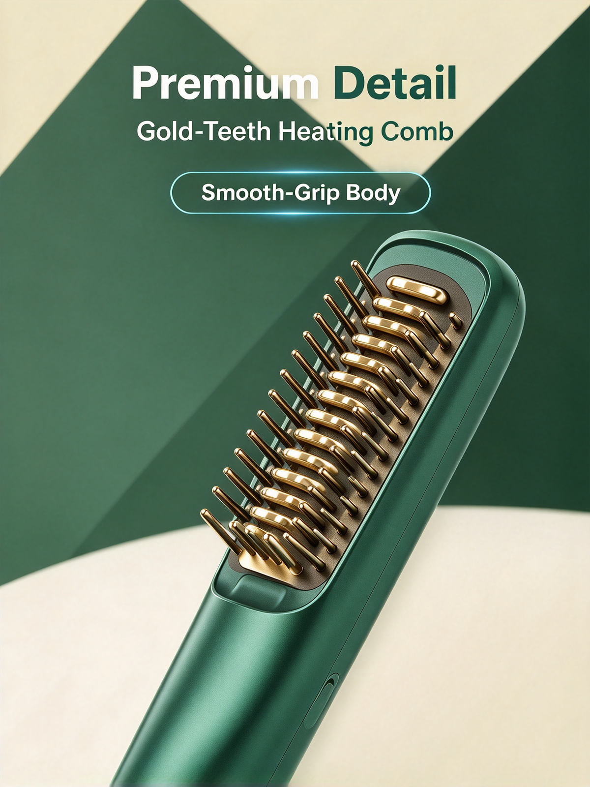 USB 5V Portable Hair Straightener Brush - Ceramic Coated, Multi-Level Temperature Control for Curling and Straightening