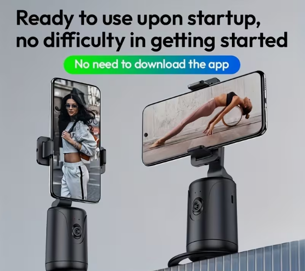 AI Face Tracking Tripod for TikTok/Vlog – Gesture Control & Remote Selfie Stick, Foldable Smart Shooting Stand, No App Required, AI Tracking, Long Battery Life, Compatible with Mobile Phones & Cameras, for Vlogging, Live Streams & Travel