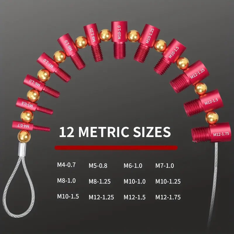 Detachable Nut & Bolt Size Gauge – 26 Male & Female Gauges, Thread Measuring Tool for Bolts & Holes in Enclosed Areas
