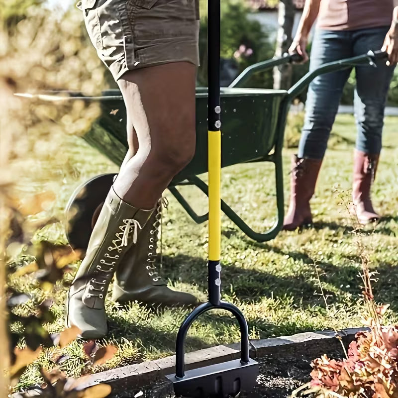Manual Lawn Edging Shovel – Serrated Blade, Step-On Design for Clean Edges