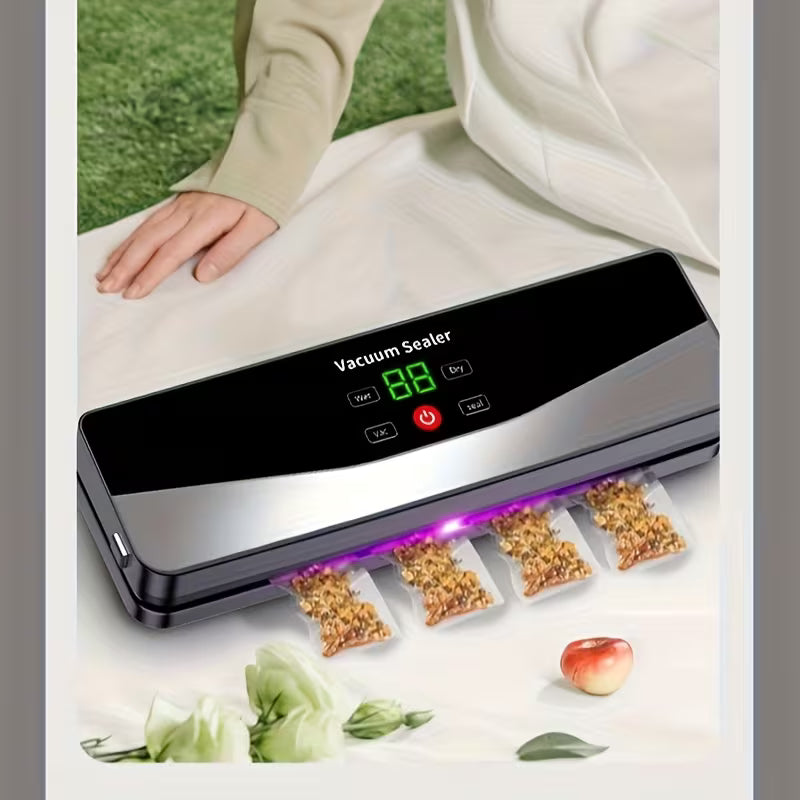 Portable Wireless Food Sealer – USB Rechargeable, Manual/Pause Function for Kitchen, Camping & Survival