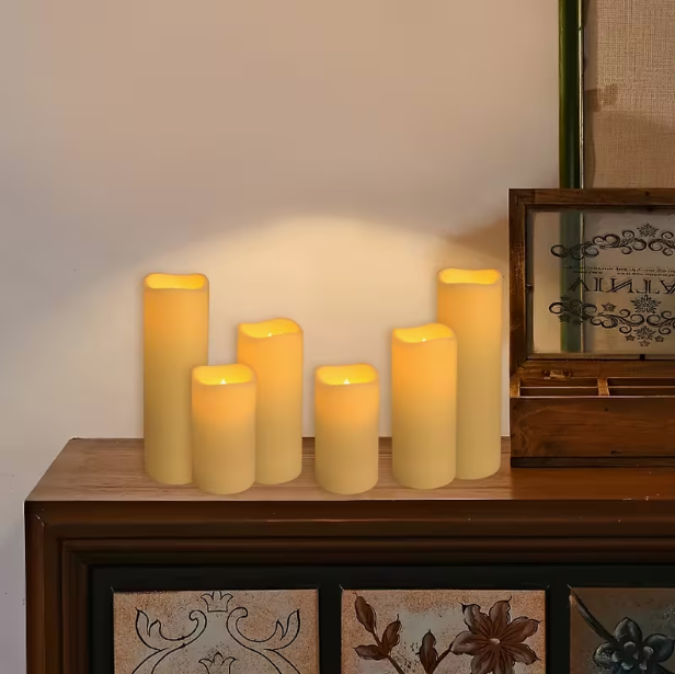 24-Piece Ivory Electronic Candle Lights – Flickering Flameless Tea Lights, 3 Sizes, Long-Lasting, for Wishing, Anniversaries, Weddings & More