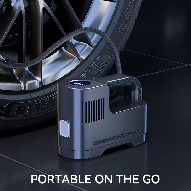 Car Tire Air Compressor – 150PSI Fast Inflation, LED Light, Car Plug for Sedans, SUVs & Trucks