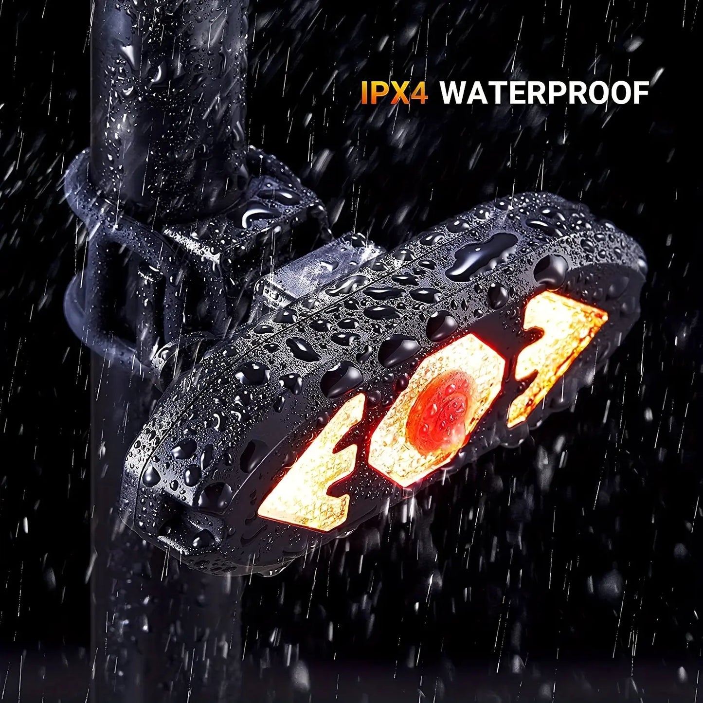 Bicycle Light with Remote Control Turn Signal - USB Rechargeable LED Taillight with Horn, Water Resistant Warning Light for Mountain Night Riding