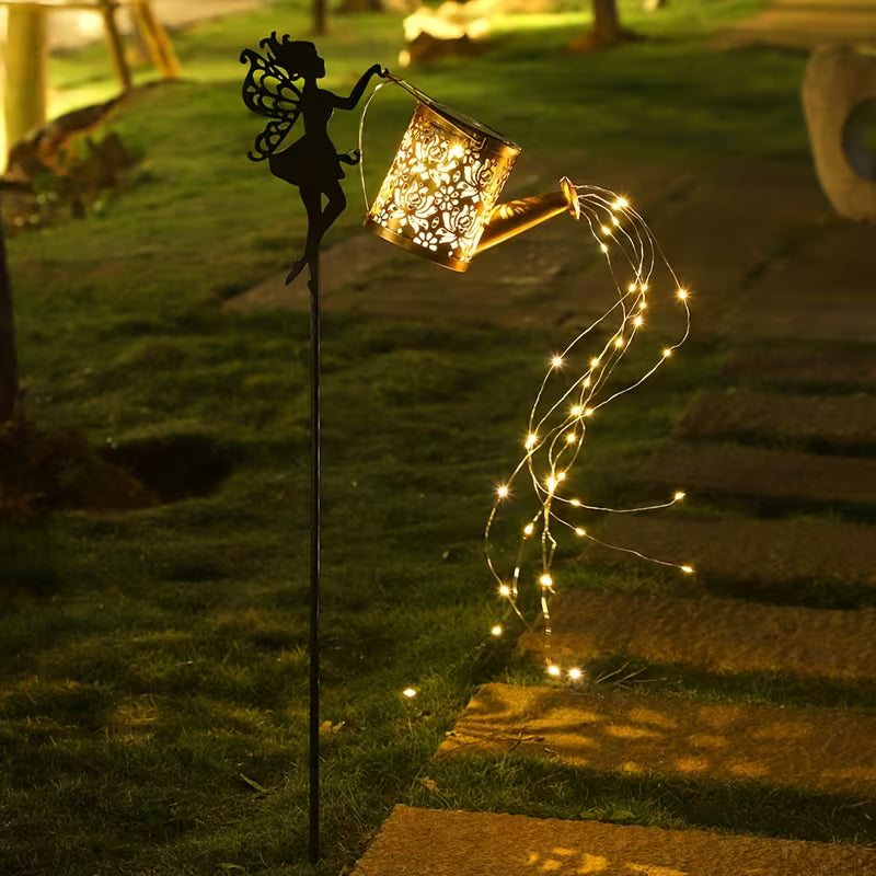 Solar Watering Can Garden Lights – 2026 New Metal Lantern for Yard, Patio & Pathway Decor