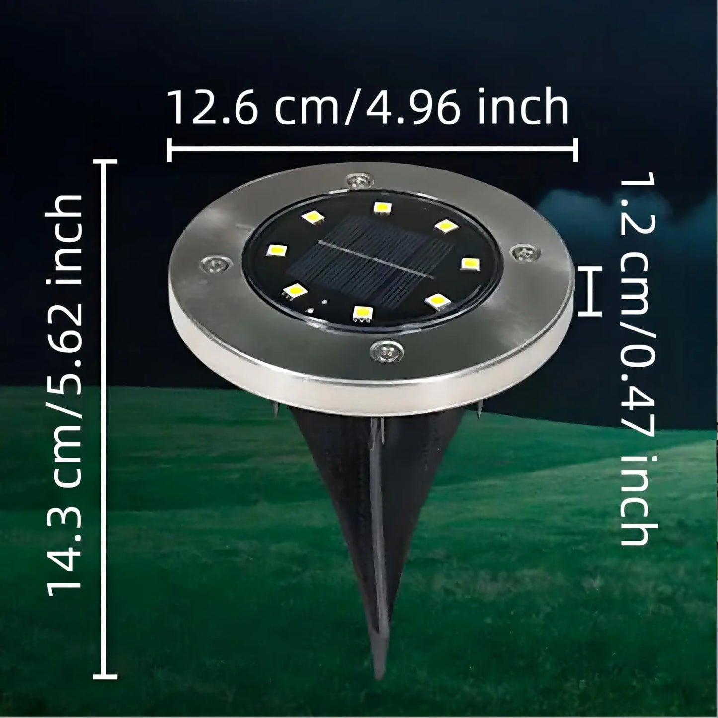 Cash on Delivery – 6 Pack Solar-Powered Outdoor LED Lights, IP65 Waterproof Garden Lamp, Ground-Buried LED Floor Lights for Steps, Path and Patio, Yard Lighting and Summer Outdoor Decor