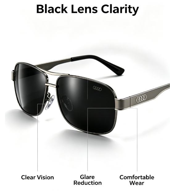 Classic Metal Frame Sunglasses - Full Gift Box Set for Men Daily Use