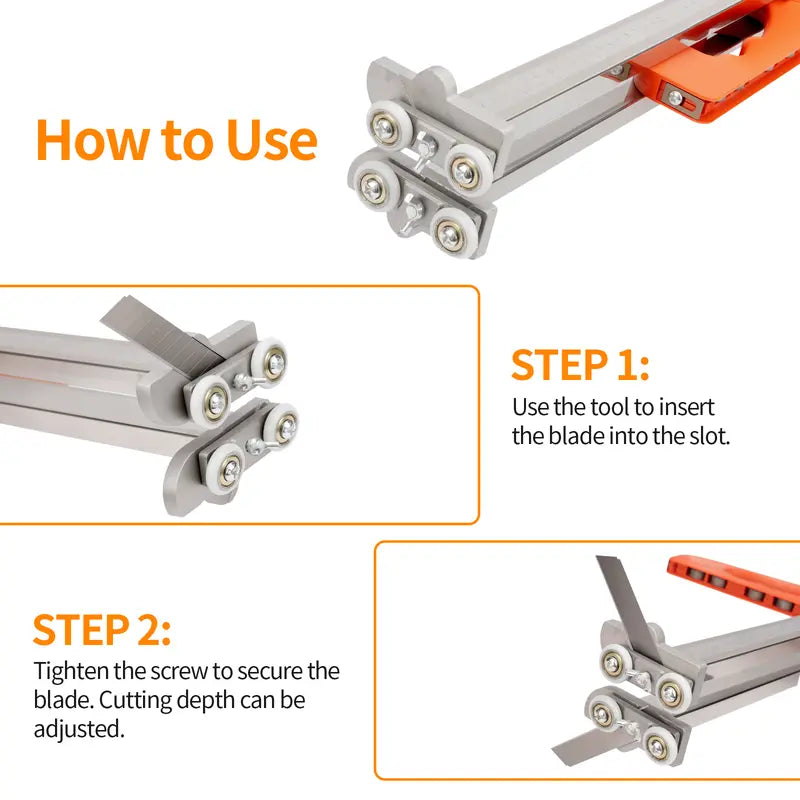 Durable Drywall Cutter – Aluminum Alloy, Foldable Hand Push Tool for Precise Board Cutting up to 13mm Thickness, Dust-Free & Shock-Resistant Design