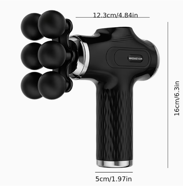 Multifunctional Muscle Gun – 6 Intensities + 10 Heads, Ultra-Quiet, Rechargeable, Portable, for Post-Workout & Daily Relaxation