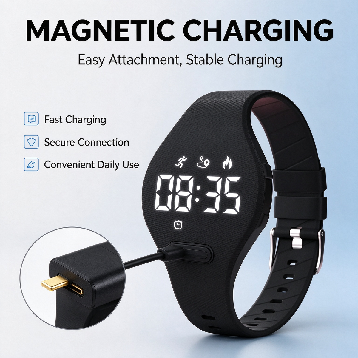 Middle School Students Multifunctional Watch - Waterproof Minimalist Fashion Sports Bracelet for Girls & Teens with Silent Alarm Electronic Watch