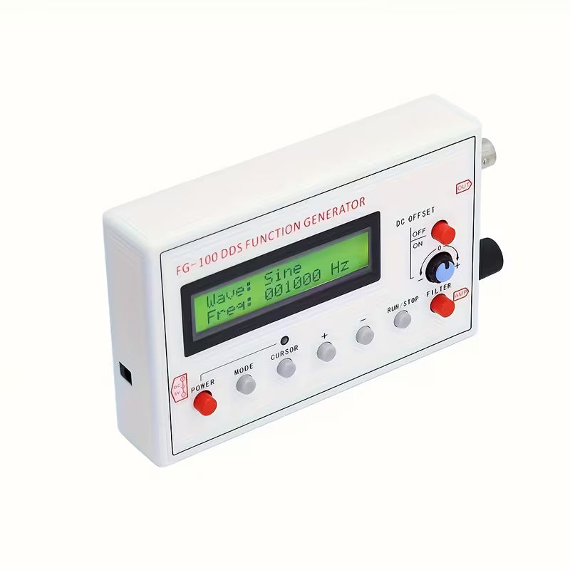 FG-100 DDS Signal Generator – 1Hz to 500KHz, USB Powered, Sine/Square/Triangle/Sawtooth Waves