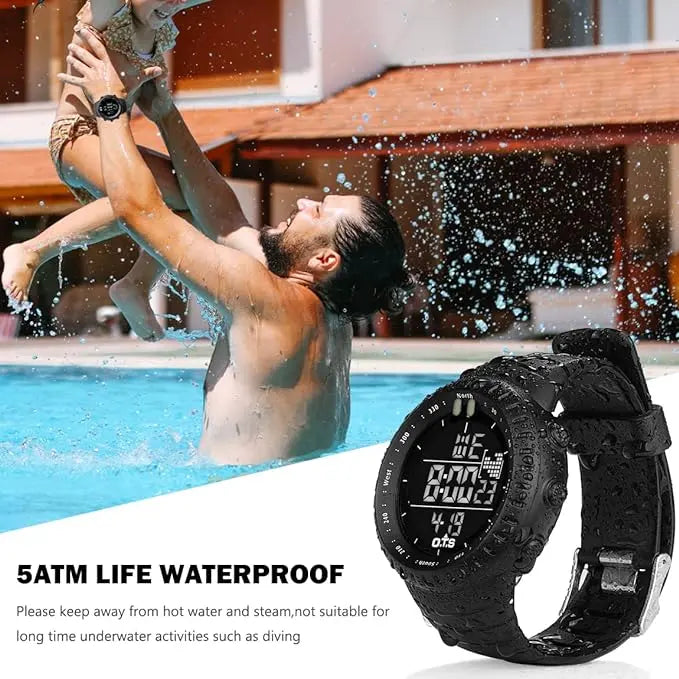 SANDA Men's Sports Digital Watch - Water Resistant, LED Light, Alarm, Outdoor Fashion Wristwatch