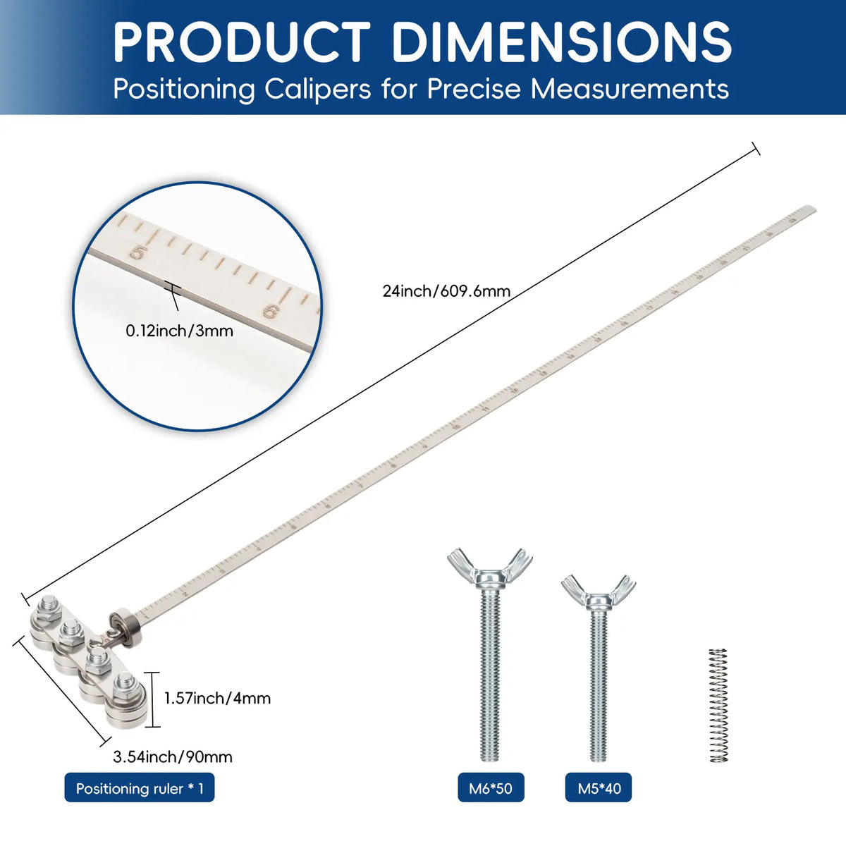 Positioning Calipers for Precise Measurements & Easy Wood Cutting – Essential Tool for Straight Lines & Consistent Cuts