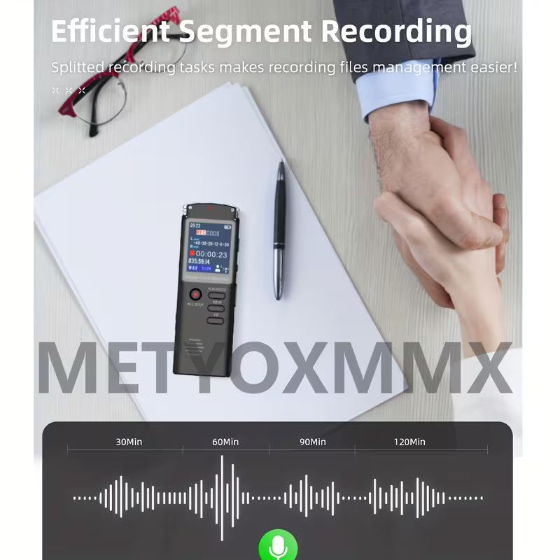 Mini Recorder – Screen Display, External Playback, Voice-Controlled Recording, Long Battery Life