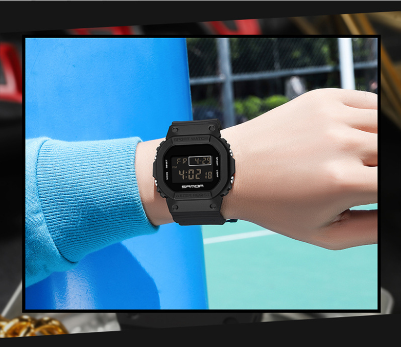 Men's Digital Sports Watch – Luminous Dial, Alarm, Waterproof, Casual Outdoor Style