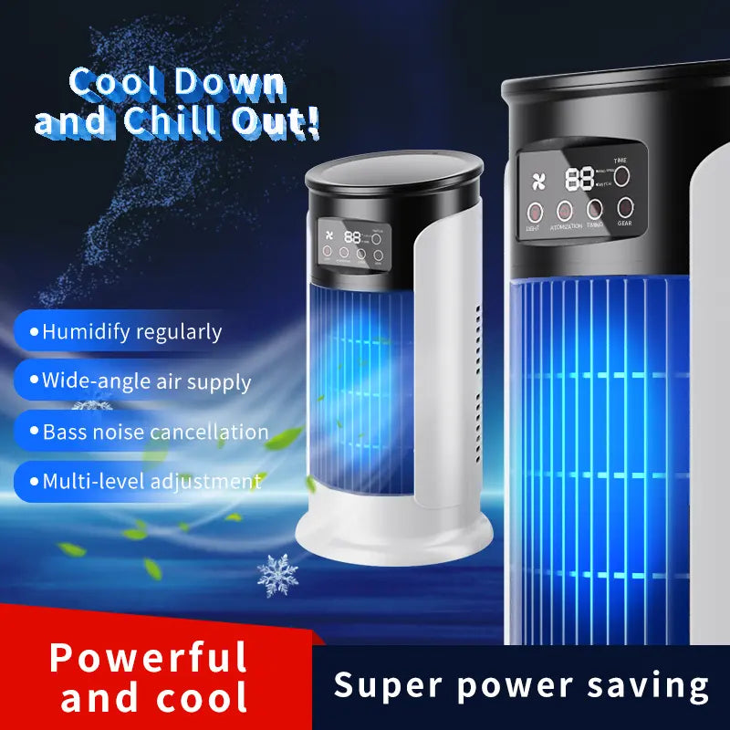 2026 New Evaporative Air Cooler – Compact USB Desk Fan, 300ml Tank Personal Cooler, Adjustable Speed, Timer, Quiet Portable Design for Home, Travel & Outdoor