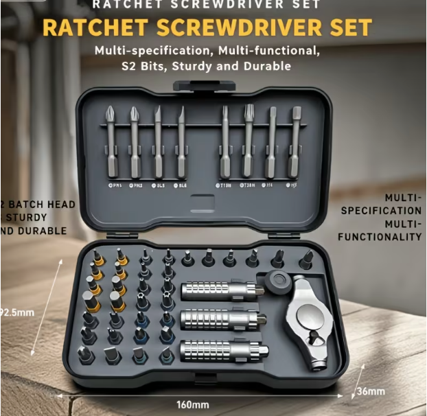 47-in-1 Ratchet Screwdriver Set – Magnetic Handle, Portable Repair Kit for Furniture, Computers, Bicycles & More