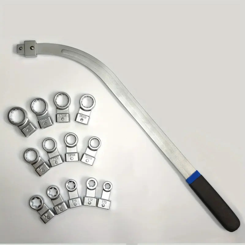 15-Piece Universal Belt Tensioner Pulley Removal Tool Kit – Serpentine Belt Wrench Set for Engine Timing, Nut, Bolt & Screw Remover