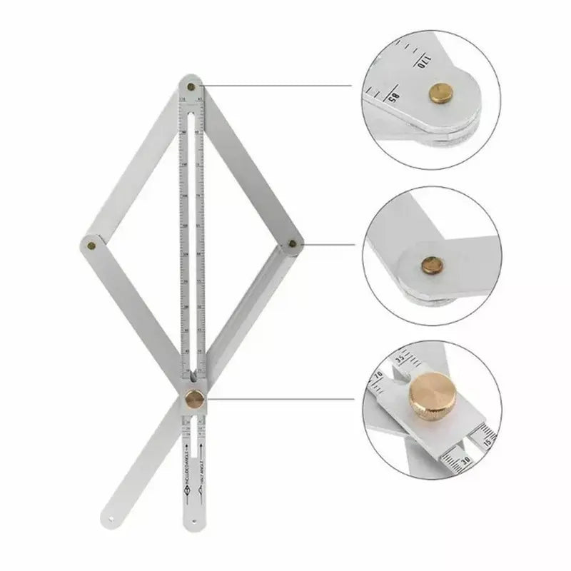 New Premium Corner Angle Finder – Stainless Steel Protractor Digital Angle Finder with Scales – Miter Saw Bevel Gauge and Corner Angle Finder for Woodworking