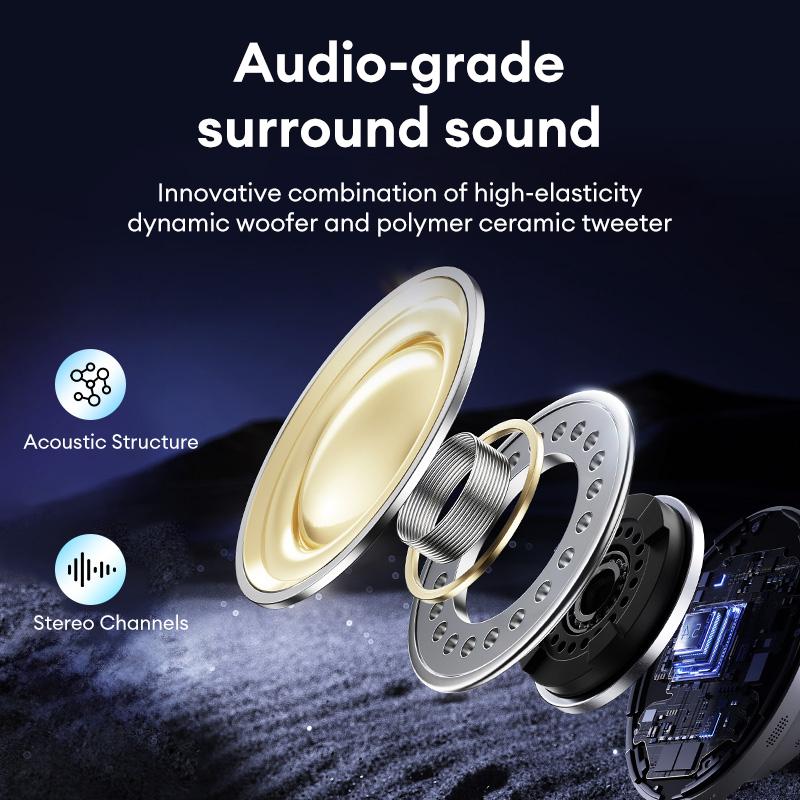 HYUNDAI G06 Black Bone Conduction Neckband Wireless Earphones Bluetooth 5.4 Waterproof Sports Headphones