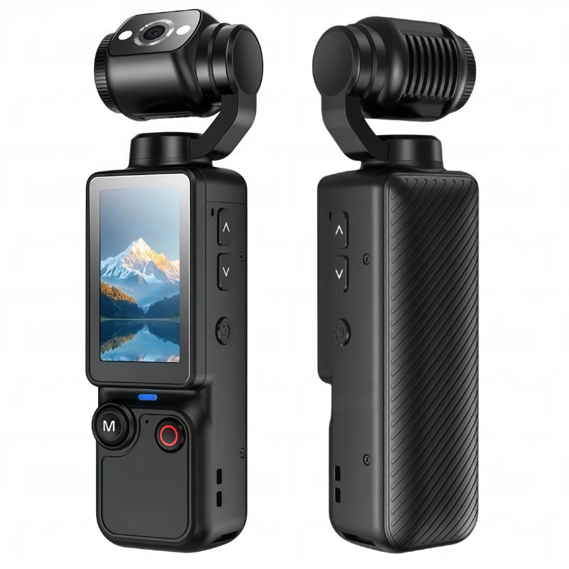 4K HD Pocket Camera, 180° Rotating, 100W Pixel, 2000mAh Battery, 1.9-Inch Screen, Webcam, USB-C Charging, 32G Memory Card, Mini Outdoor Sports Camera for Cycling